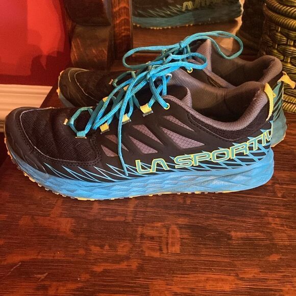 La Sportiva Other - La Sportiva men’s trail shoes - size 10.5 blue, black and yellow